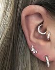 Cara CZ Screw Back Stud Earrings