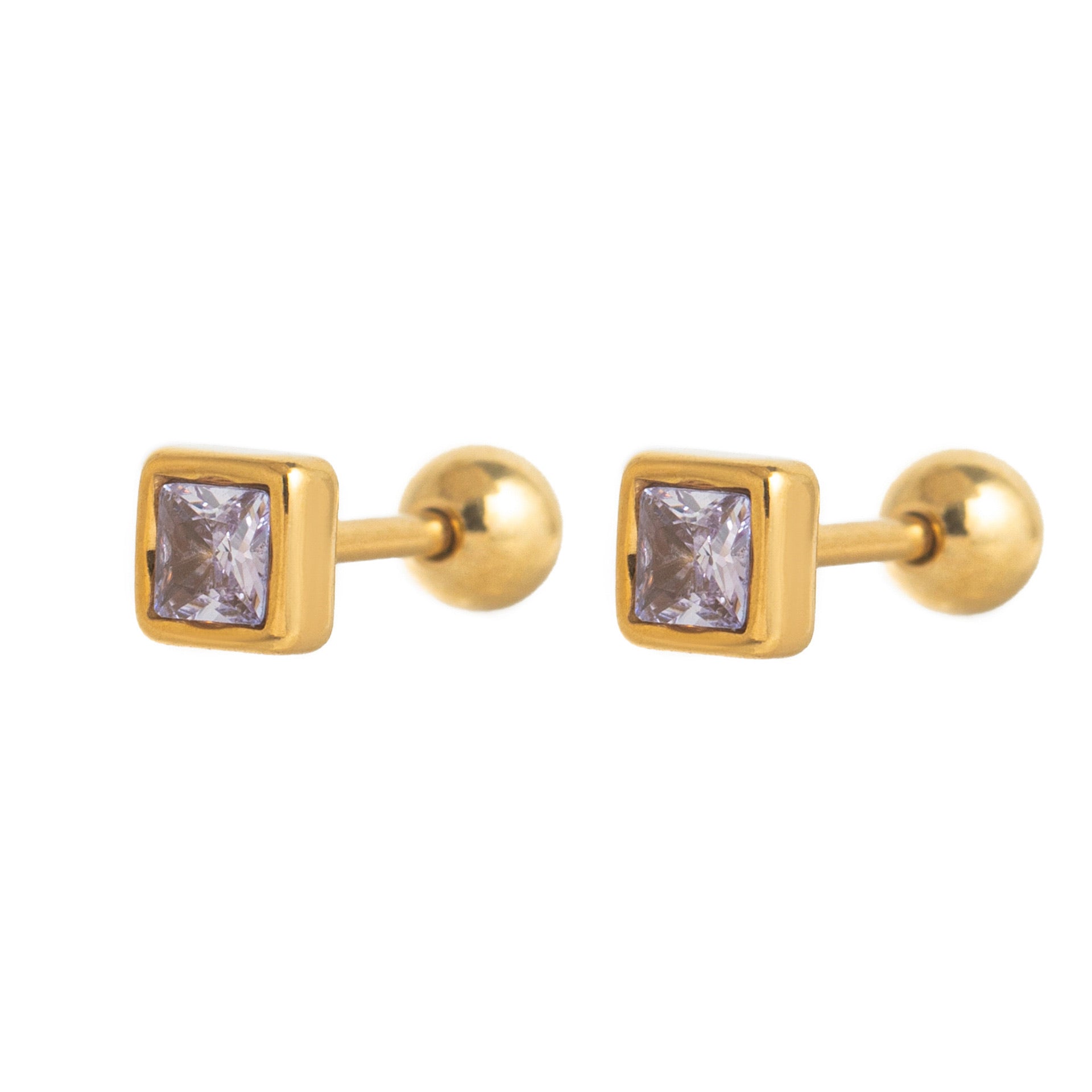 Birthstone Screwback Stud