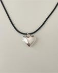 Big Bubble Heart Rope Necklace