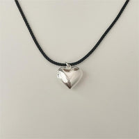 Big Bubble Heart Rope Necklace