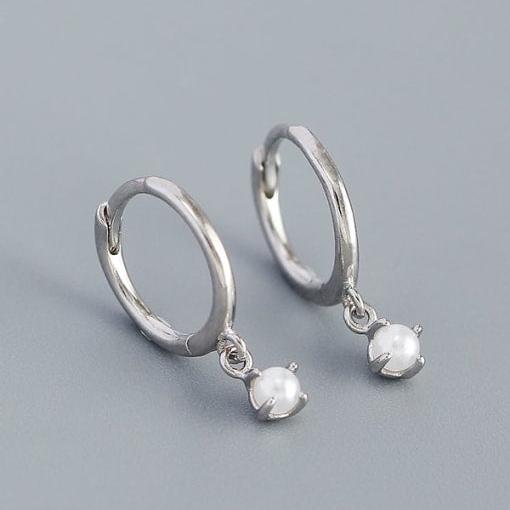 Pearl Huggie Earrings