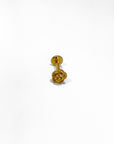 Stainless steel 18k gold plated 16g 6mm dainty rose flat back stud 