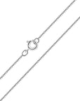 Baby Box Chain Necklace in sterling silver, 16 inch