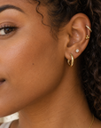 Brynn 10mm chunky hoop earrings in 14k gold plated sterling silver