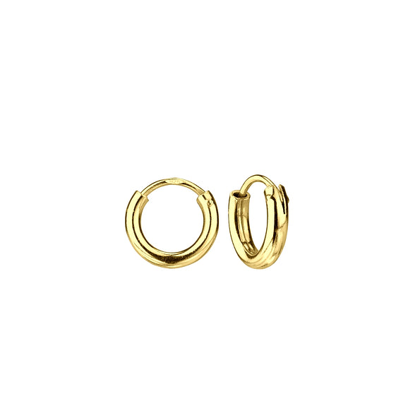 Brynn 10mm chunky hoop earrings in 14k gold plated sterling silver