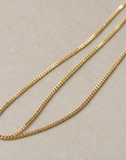 Dainty curb chain necklace in 18k gold plated sterling silver