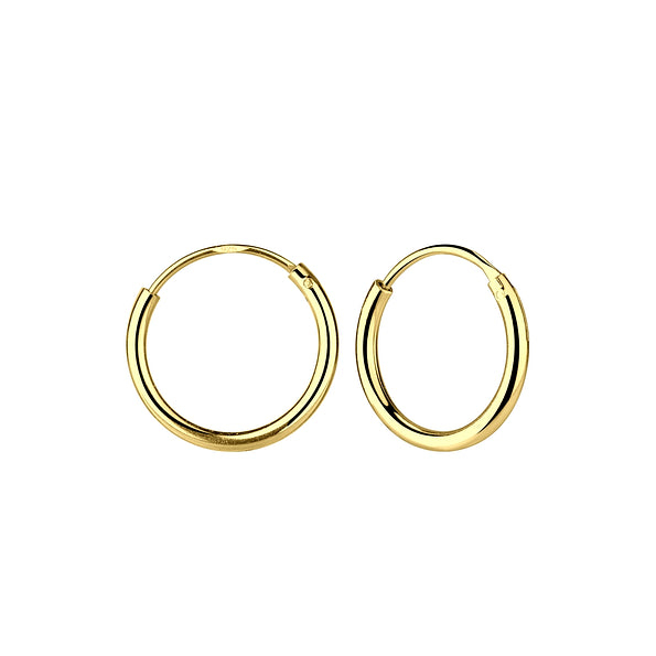 Essential Gold Hoop Earrings in 12mm size