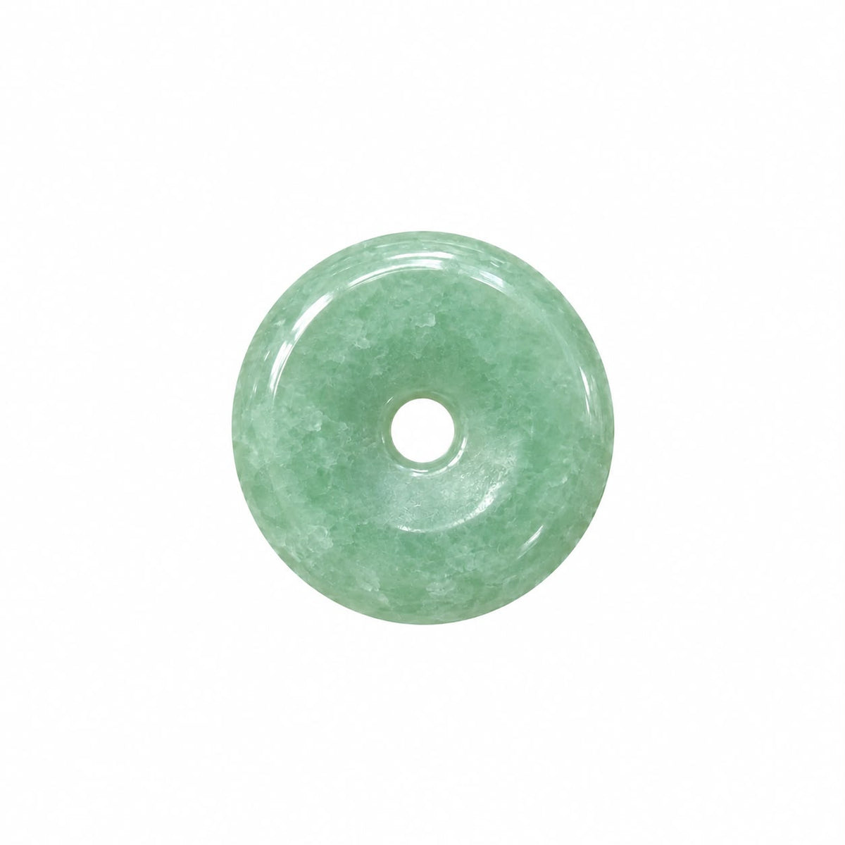 Green aventurine gemstone disc charm for huggie earrings and necklaces