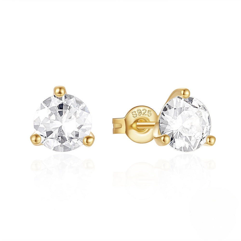 Jumbo Solitaire CZ Studs