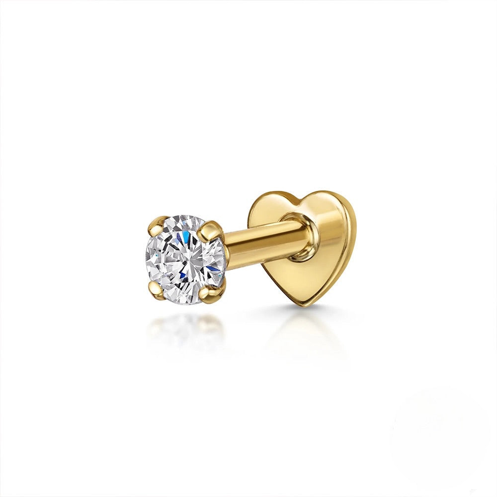 CZ Reversible Flat Back Stud