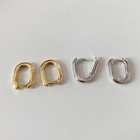 Mini Olivia Oval Huggie Earrings