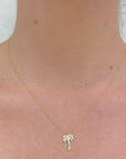 Palm Tree CZ Necklace