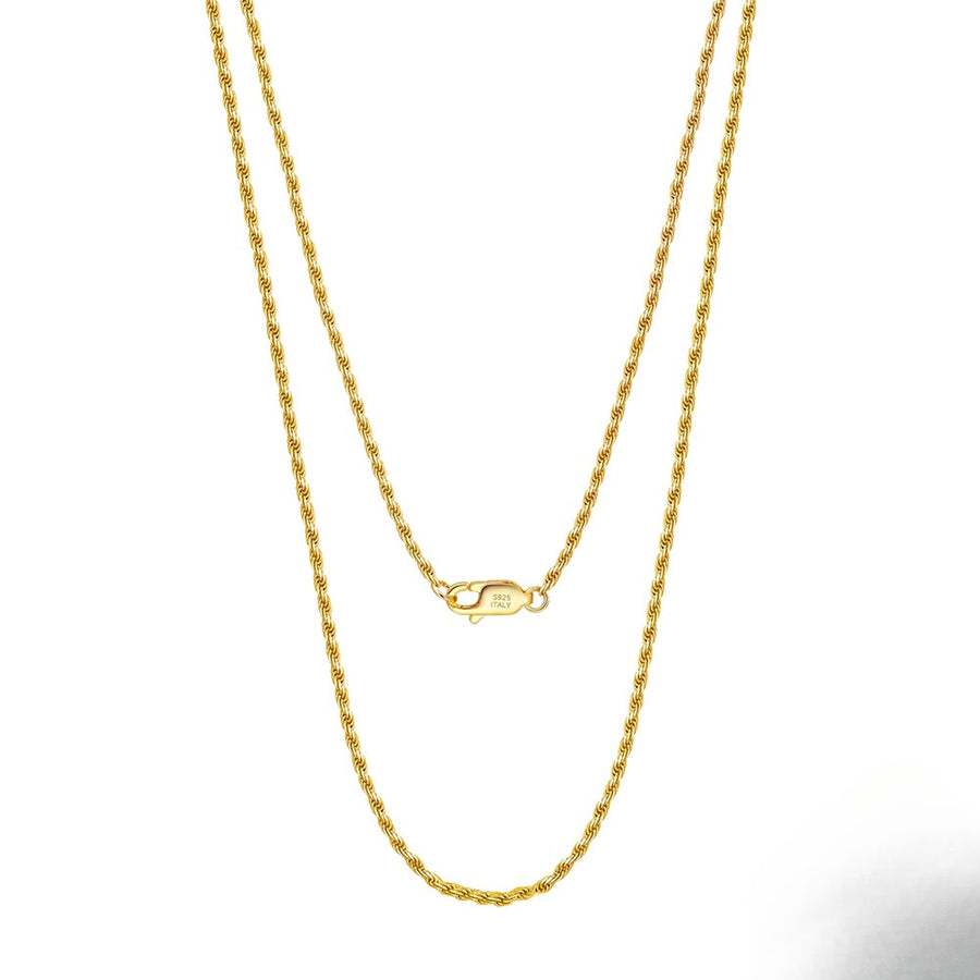 Rope Gold Chain 22"