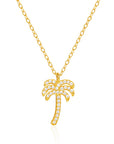 Palm Tree CZ Necklace