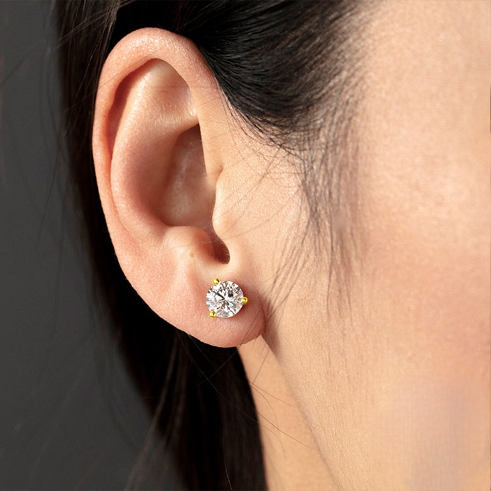 Jumbo Solitaire CZ Studs