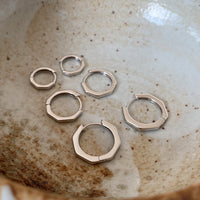 Hexagon Hoop Earrings