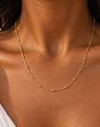 Beaded Gold Chain