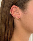 Amelia Gold plated crystals huggie earrings whatnotz.com