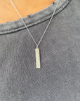 Barbados GPS Bar Necklace