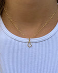 Geometric outline of Barbados charm in gold whatnotz.com