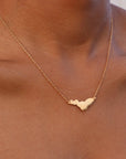 MTL MAP GOLD VERMEIL NECKLACE - whatnotz.com