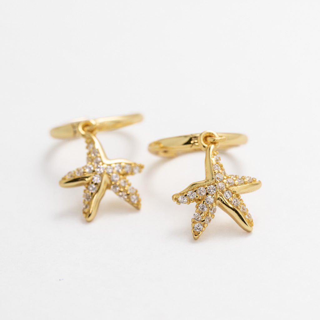 Star Fish CZ Huggies
