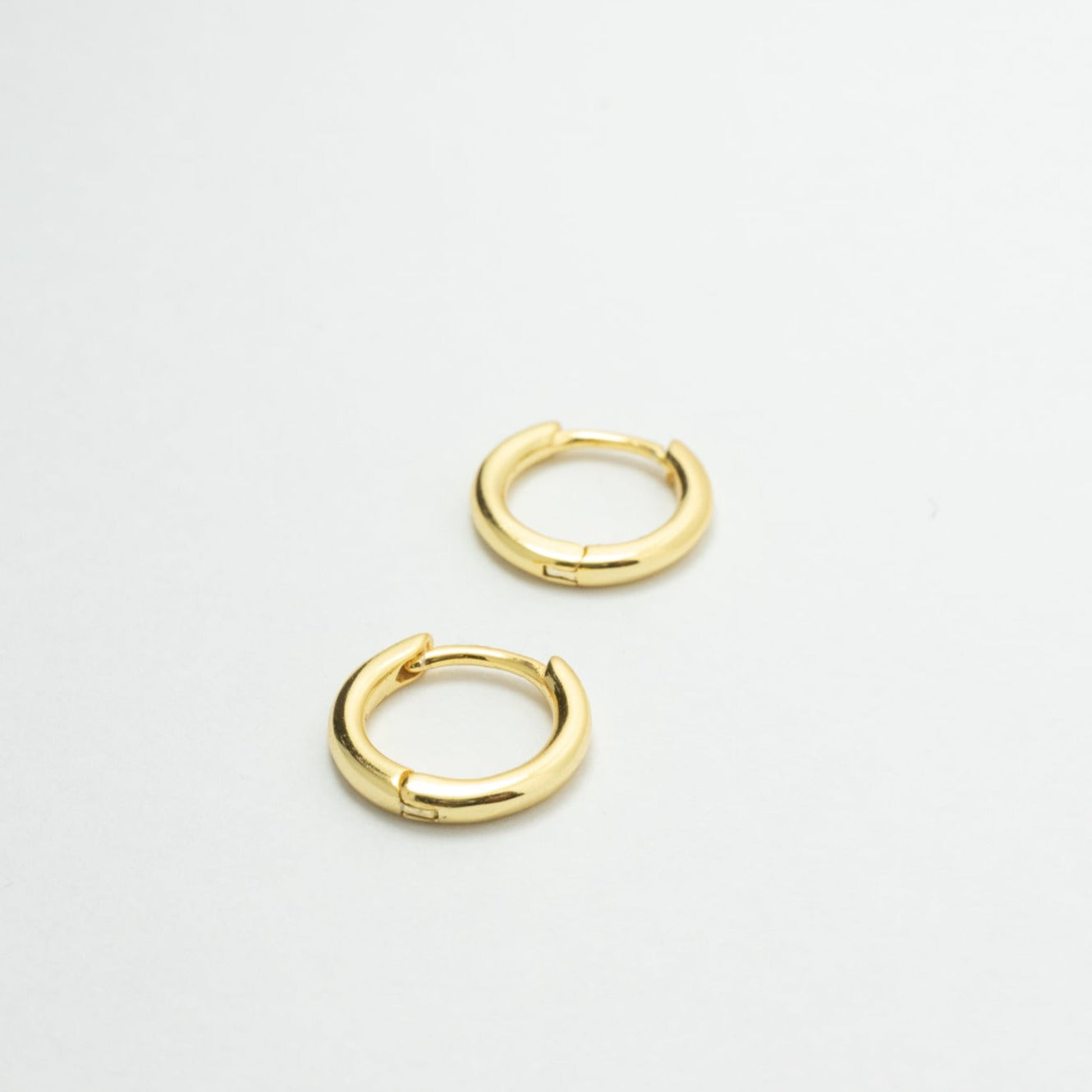 Emma 8mm huggies hoops gold plated whatnotz.com 