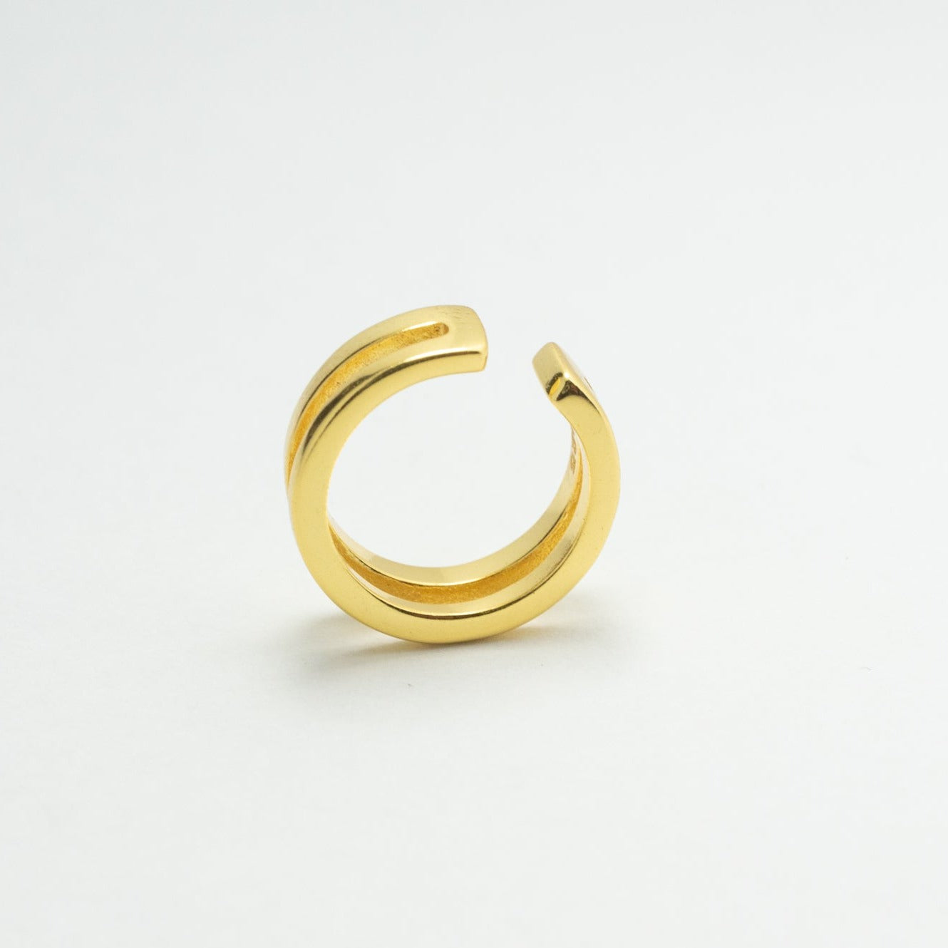 double row gold vermeil ear cuff whatnotz.com