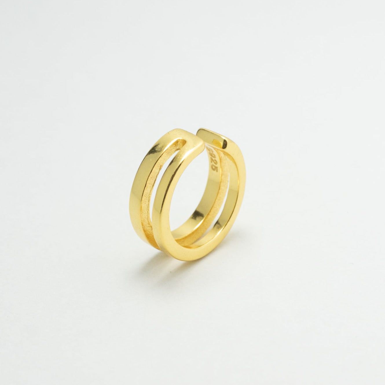 double row gold vermeil ear cuff whatnotz.com