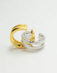 double row gold vermeil & sterling silver ear cuff whatnotz.com