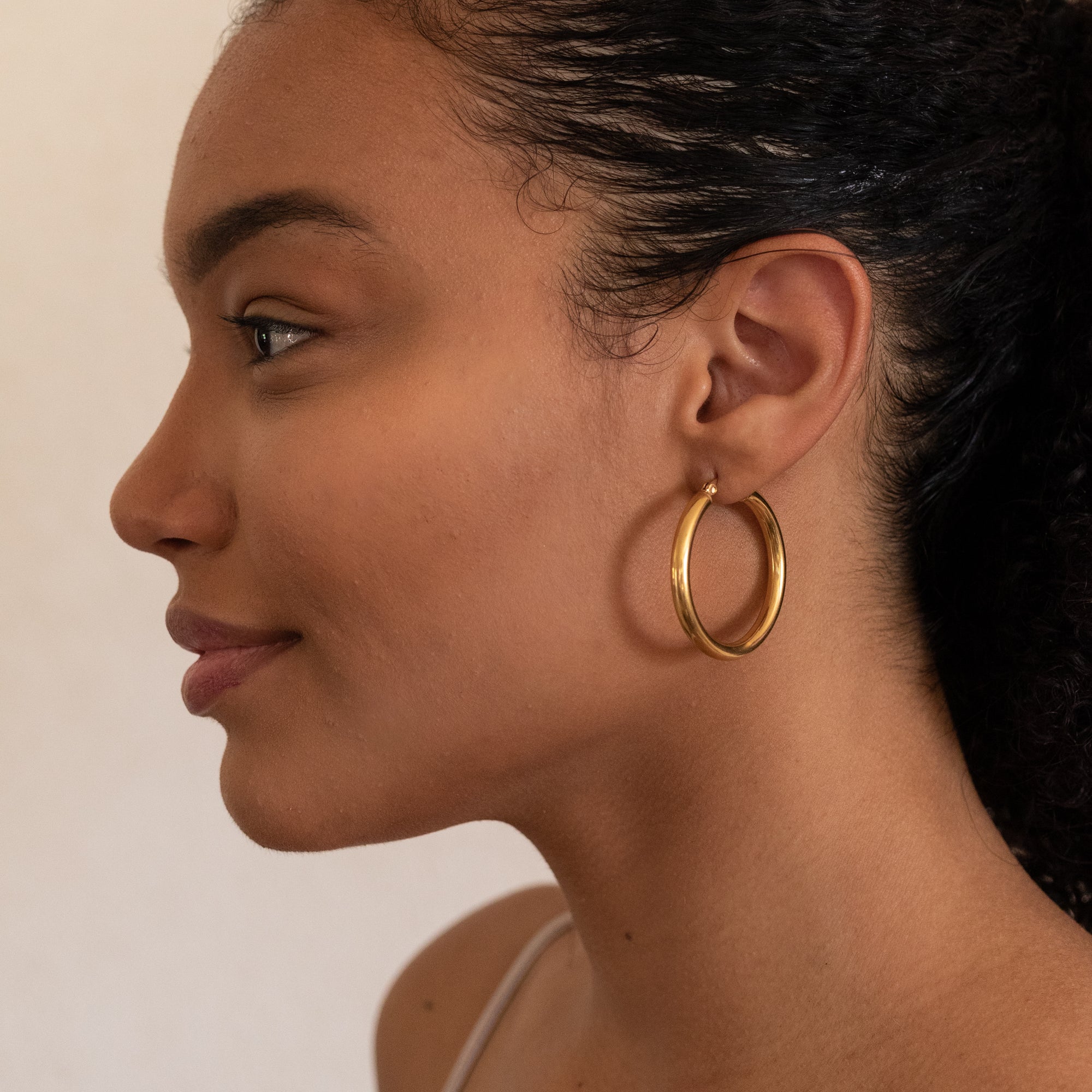 Waterproof Gold Hoops