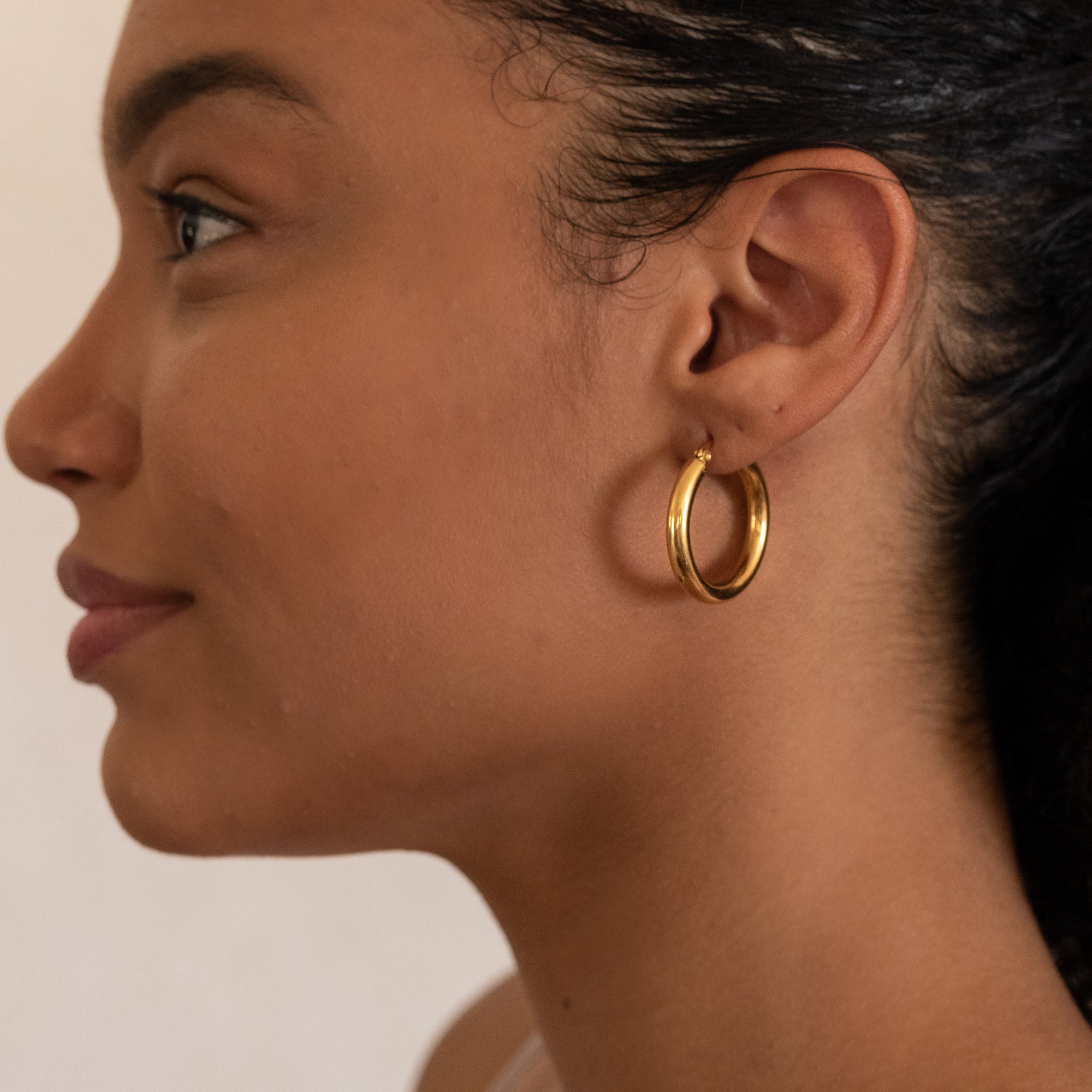 Waterproof Gold Hoops