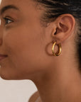 Waterproof Gold Hoops