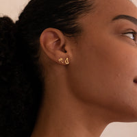 Mix & Match Single Gold Earring Studs