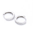 Amelia Silver Huggie Earrings