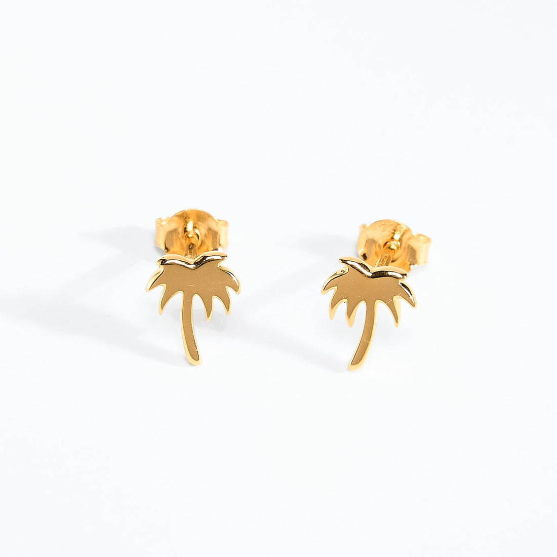 palm studs earrings gold vermeil plated 18k whatnotz.com 