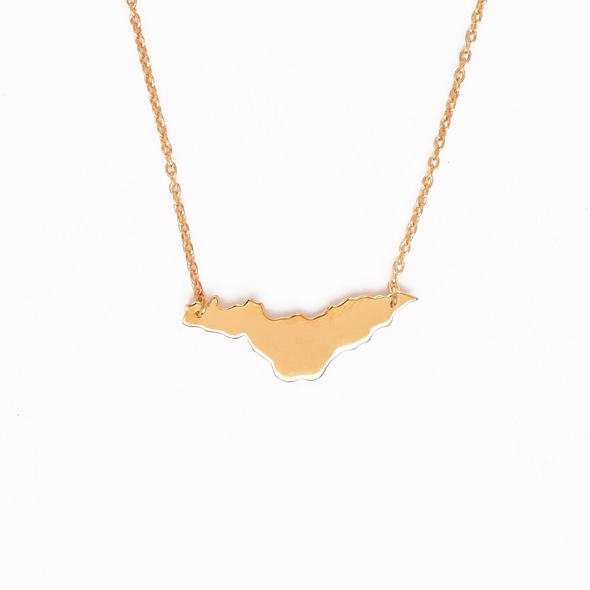 Montreal map 18k gold vermeil necklace whatnotz.com