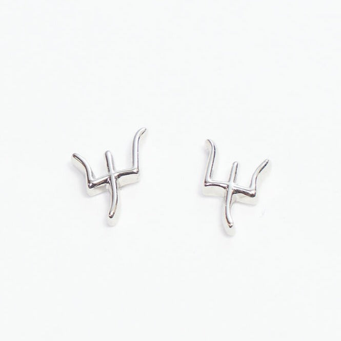 Barbados broken Trident earring Sterling silver whatnotz.com