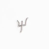 Barbados broken trident sterling silver stud earring sold as single whatnotz.com 