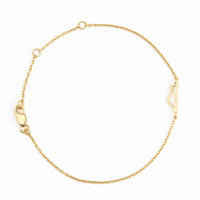 Israel Outline gold vermeil bracelet with chain -whatnotz.com  