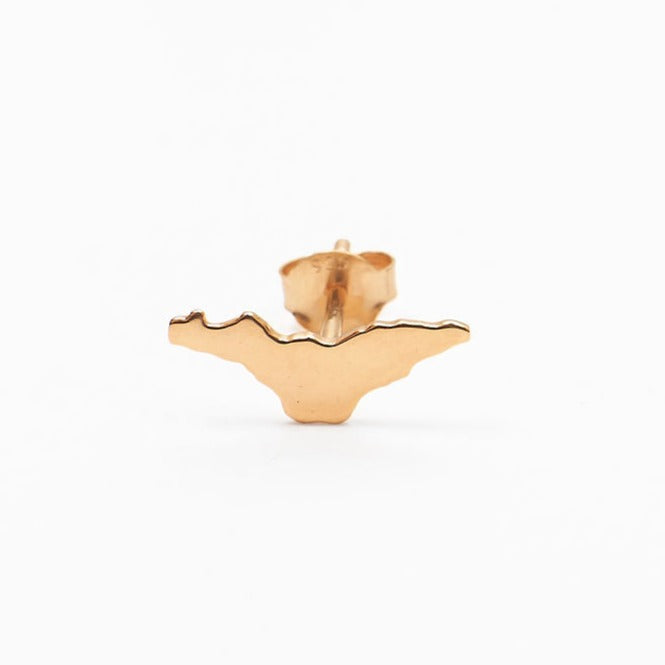 MTL Map Stud Earring