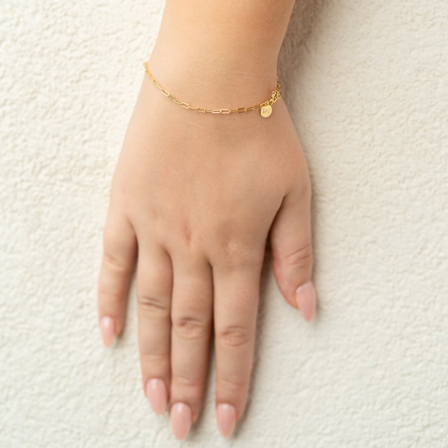 Paperclip Gold Vermeil Bracelet