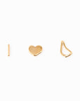 Mix & Match Single Gold Earring Studs