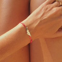 TLV Israel Map friendship bracelet , polished gold  - whatnotz.com 
