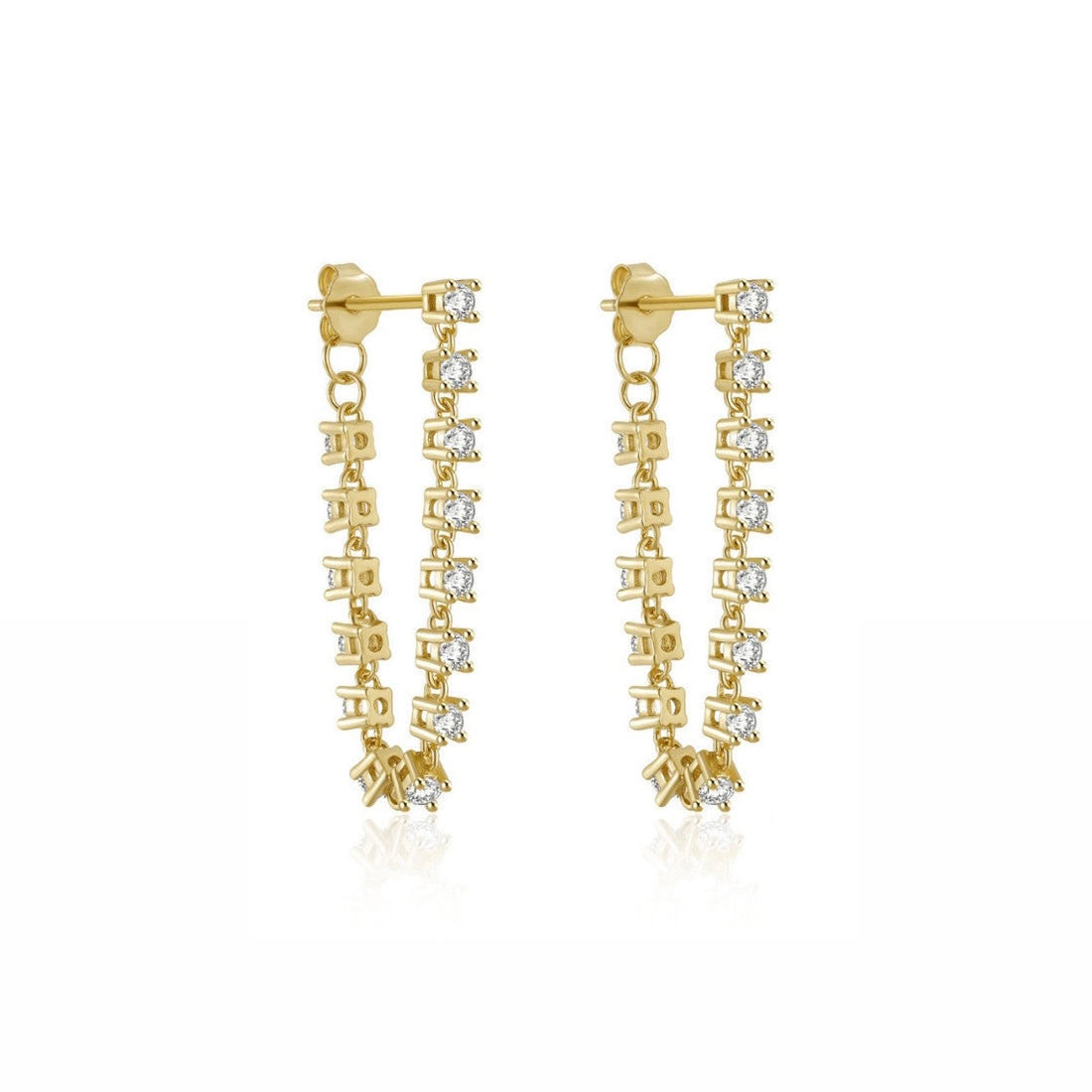 Paola CZ Chain Earrings