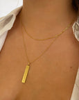 Barbados GPS Bar Necklace