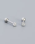 Tiny CZ Heart Studs