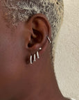 Amelia Silver Huggie Earrings