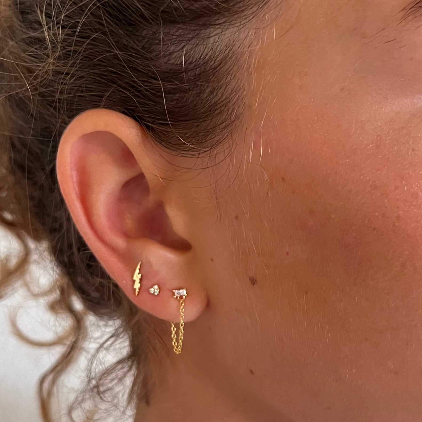 Tiny CZ Heart Single Stud